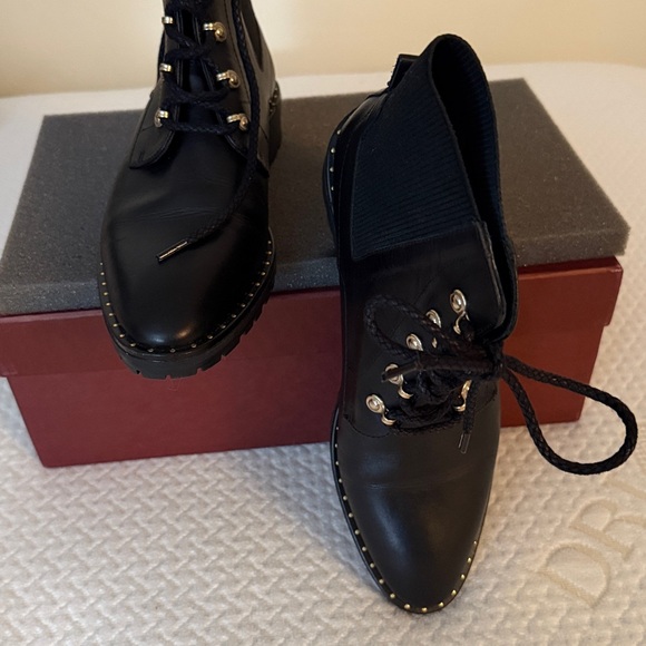 Massimo Dutti Black Lug sole s. 39 stud low boot - Picture 9 of 13